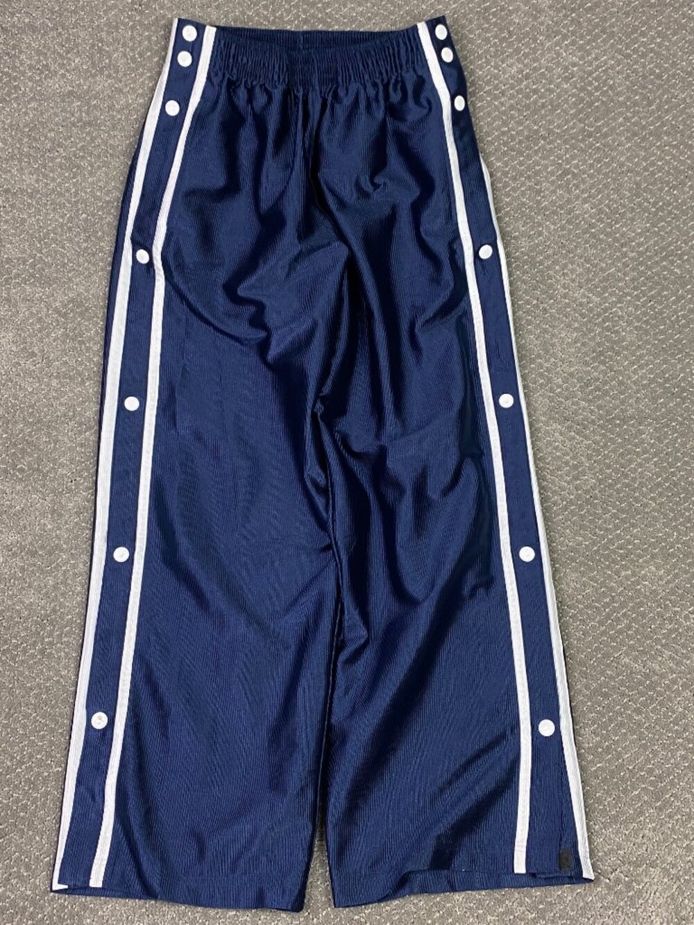 Vintage Nike Tear Away Pants Mens Medium Blue Snap Dazzle Basketball Baggy Y2K